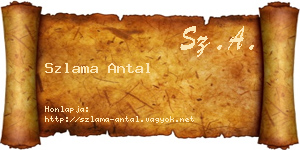 Szlama Antal névjegykártya